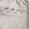 Pantaloncini in misto lino con parte anteriore piatta fino al ginocchio