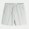 Pantaloncini in misto lino sopra il ginocchio