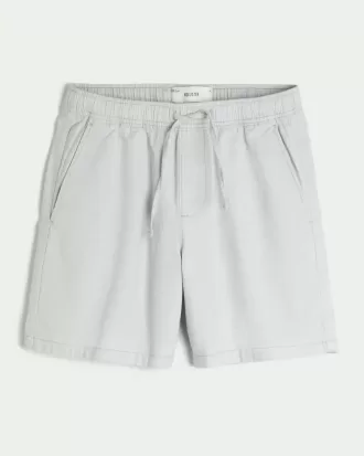 Pantaloncini in misto lino sopra il ginocchio