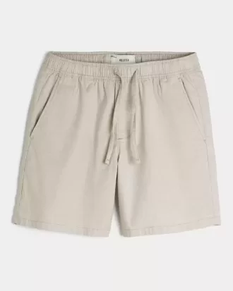 Pantaloncini in misto lino sopra il ginocchio