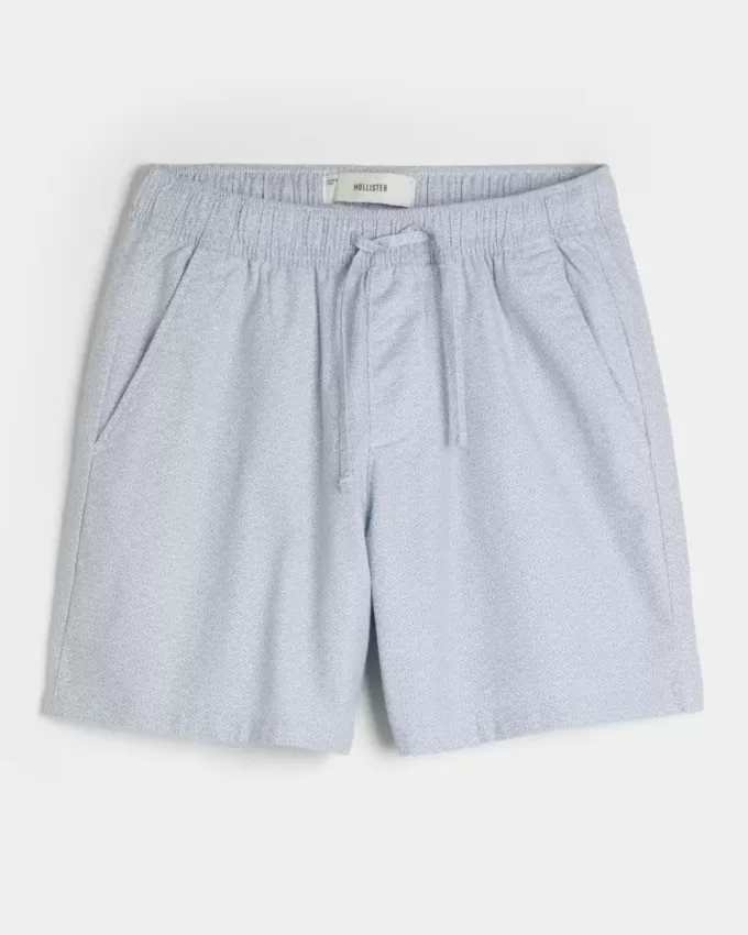 Pantaloncini in misto lino sopra il ginocchio
