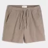 Pantaloncini in misto lino sopra il ginocchio