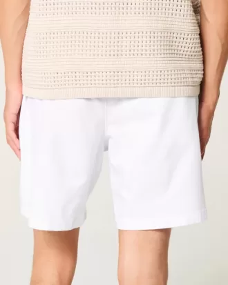 Pantaloncini in misto lino sopra il ginocchio