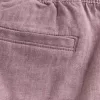 Pantaloncini in misto lino sopra il ginocchio