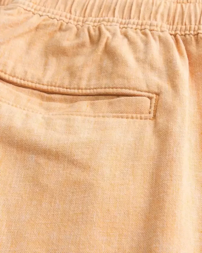 Pantaloncini in misto lino sopra il ginocchio