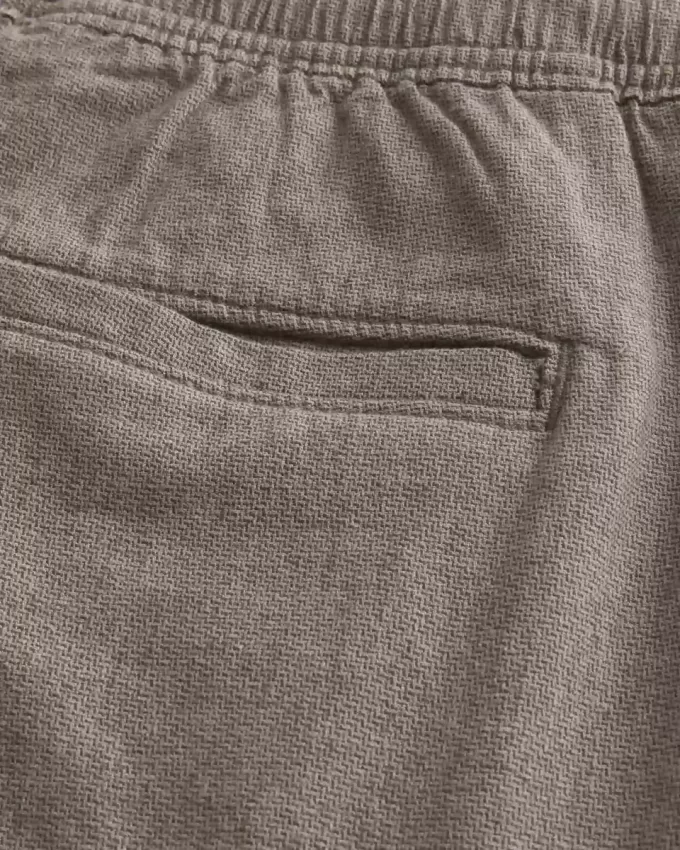 Pantaloncini in misto lino sopra il ginocchio