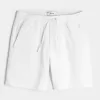 Pantaloncini in misto lino sopra il ginocchio