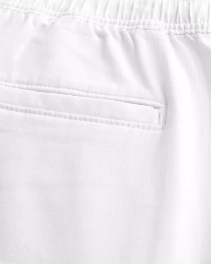 Pantaloncini in misto lino sopra il ginocchio