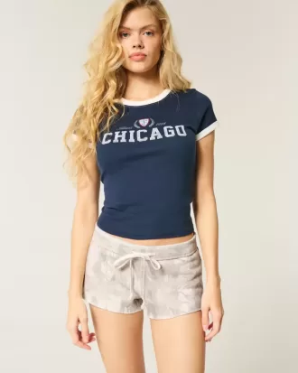 Pantaloncini in pile mimetico mini