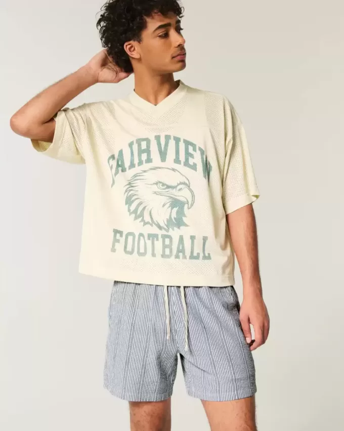 Pantaloncini in seersucker a metà coscia