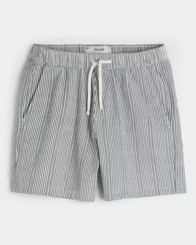 Pantaloncini in seersucker a metà coscia