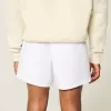 Pantaloncini in seersucker misto lino a metà coscia