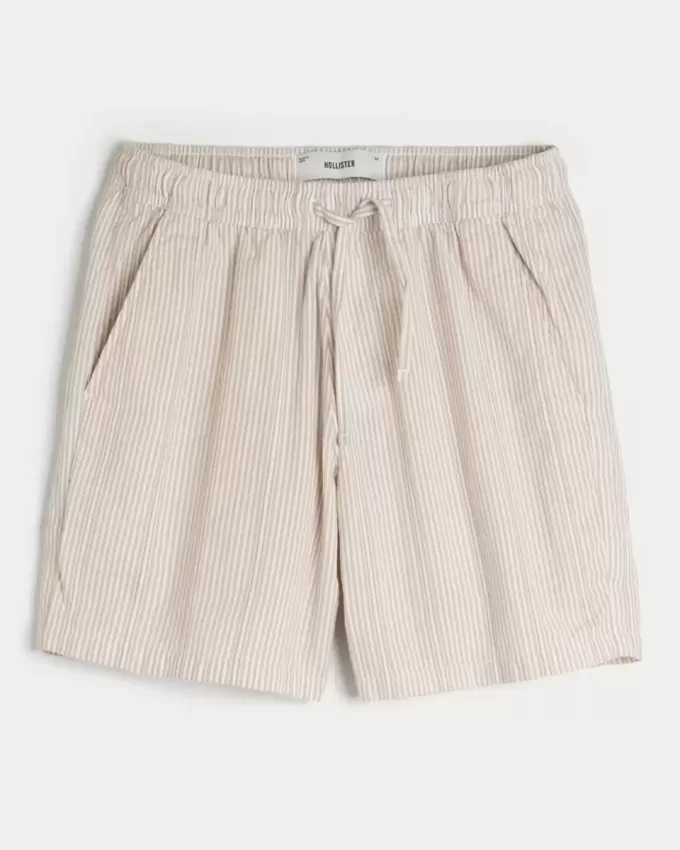 Pantaloncini in seersucker sopra il ginocchio