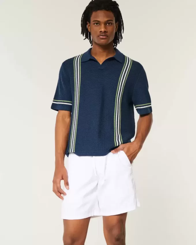 Pantaloncini in seersucker sopra il ginocchio
