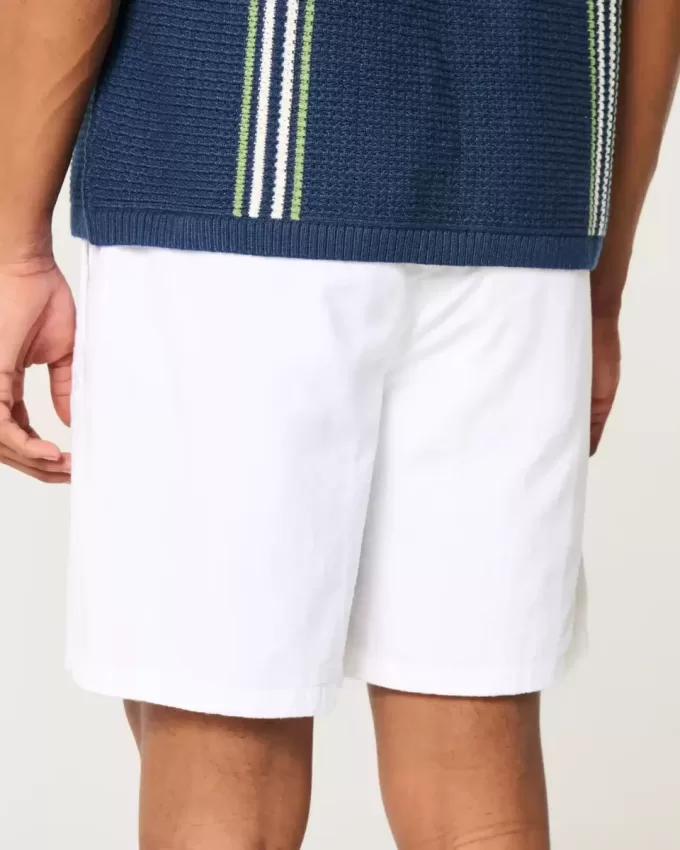 Pantaloncini in seersucker sopra il ginocchio