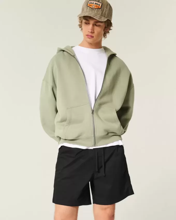 Pantaloncini in twill a metà coscia
