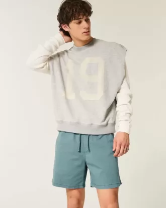 Pantaloncini in twill a metà coscia
