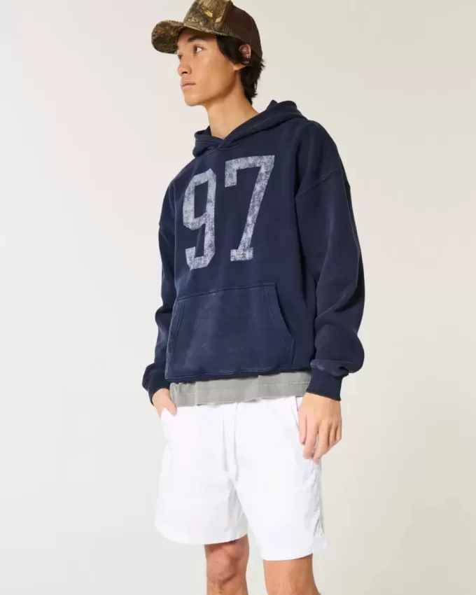 Pantaloncini in twill a metà coscia
