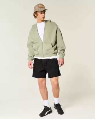 Pantaloncini in twill a metà coscia