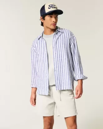 Pantaloncini in twill a metà coscia