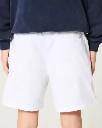 Pantaloncini in twill a metà coscia