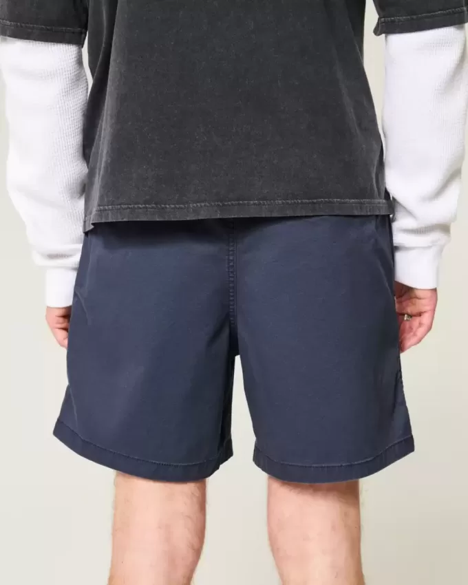 Pantaloncini in twill a metà coscia