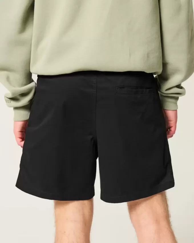 Pantaloncini in twill a metà coscia