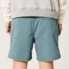 Pantaloncini in twill a metà coscia