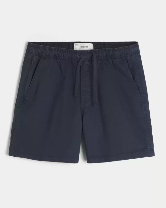 Pantaloncini in twill a metà coscia