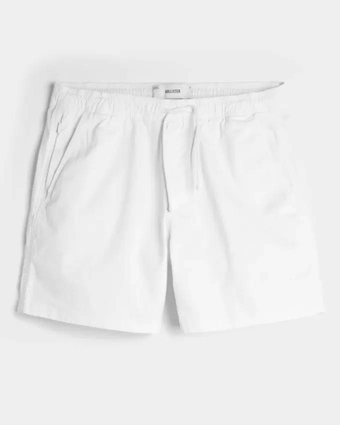 Pantaloncini in twill a metà coscia