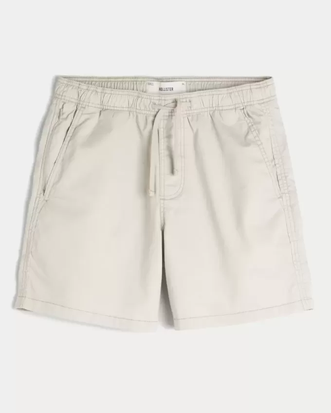 Pantaloncini in twill a metà coscia