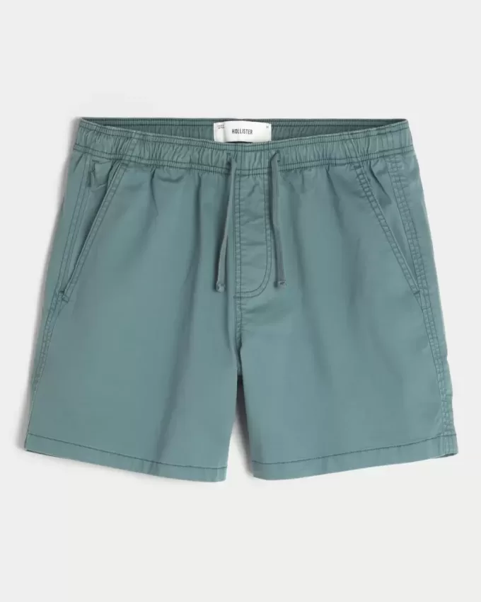 Pantaloncini in twill a metà coscia