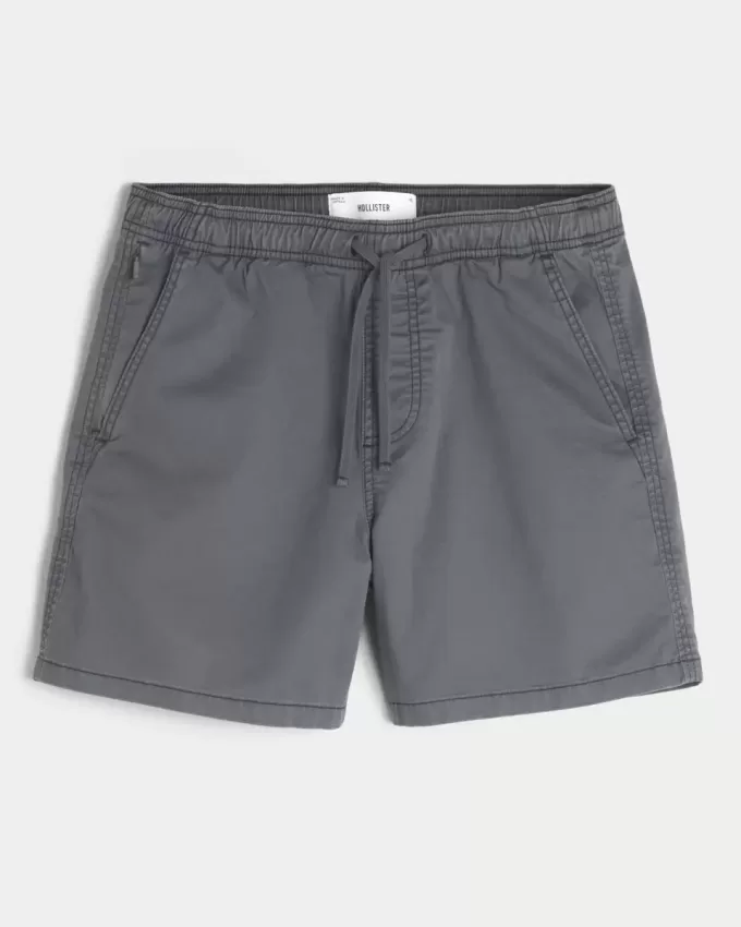 Pantaloncini in twill a metà coscia