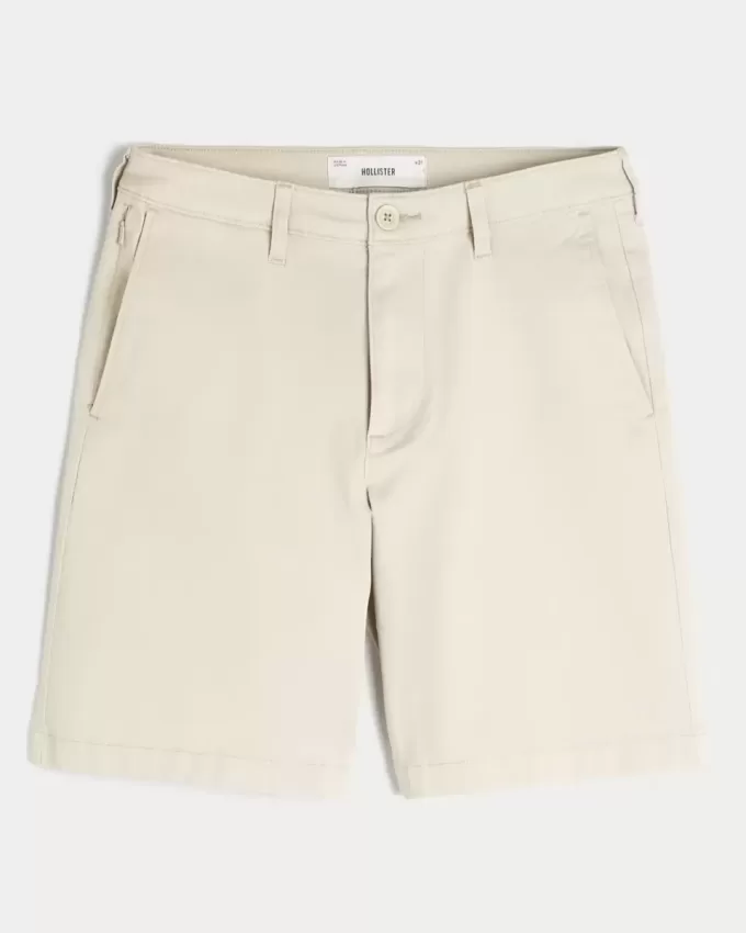 Pantaloncini in twill fino al ginocchio