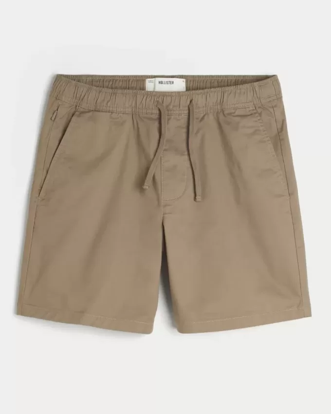 Pantaloncini in twill sopra il ginocchio