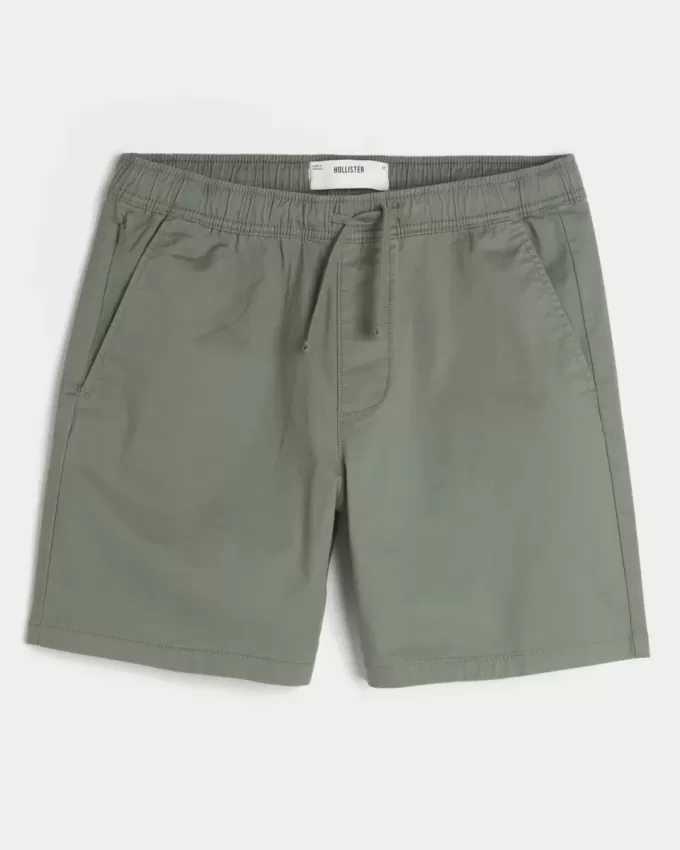 Pantaloncini in twill sopra il ginocchio