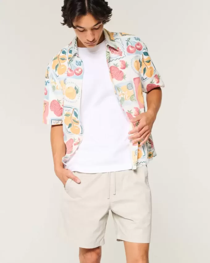 Pantaloncini in twill sopra il ginocchio