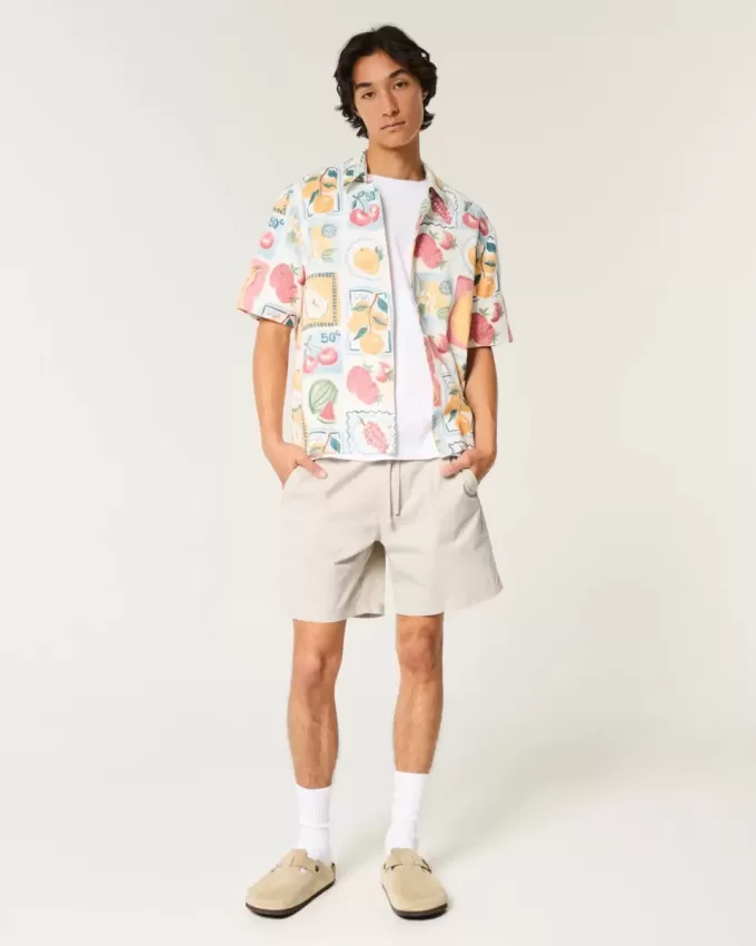 Pantaloncini in twill sopra il ginocchio