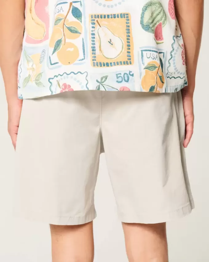 Pantaloncini in twill sopra il ginocchio