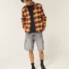 Pantaloncini larghi da pittore in denim nero lavato