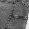 Pantaloncini larghi da pittore in denim nero lavato