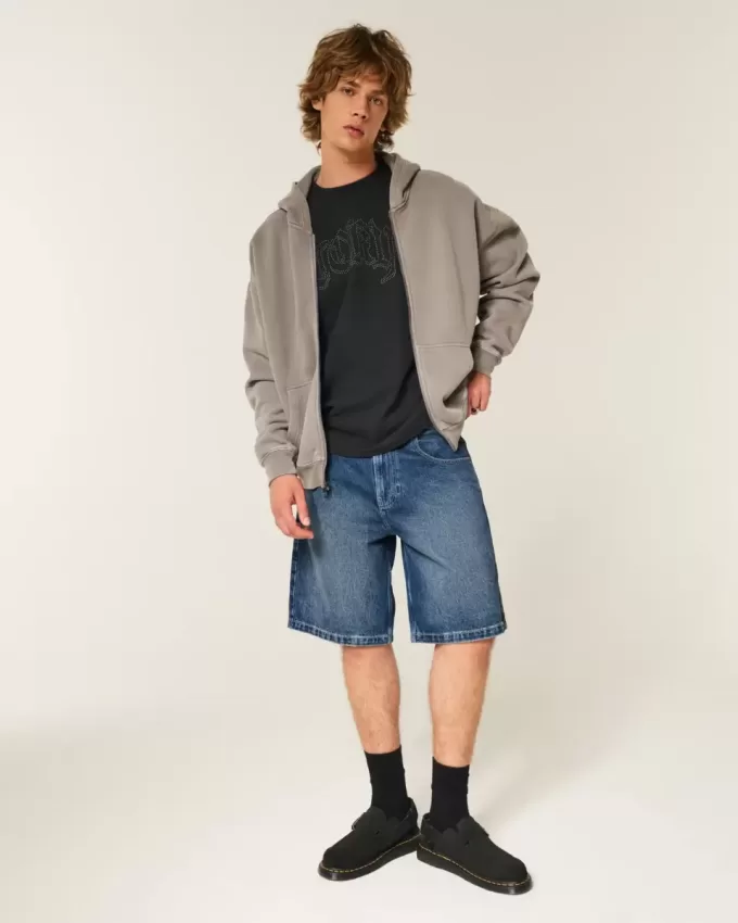 Pantaloncini larghi in denim