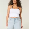 Pantaloncini larghi in denim chiaro a vita alta da 5″ Pantaloncini larghi in denim chiaro a vita alta da 5″