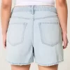 Pantaloncini larghi in denim chiaro a vita alta da 5″ Pantaloncini larghi in denim chiaro a vita alta da 5″
