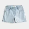 Pantaloncini larghi in denim chiaro a vita alta da 5″ Pantaloncini larghi in denim chiaro a vita alta da 5″