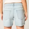 Pantaloncini larghi in denim chiaro a vita bassa da 5″ Pantaloncini larghi in denim chiaro a vita bassa da 5″