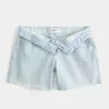 Pantaloncini larghi in denim chiaro a vita bassa da 5″ Pantaloncini larghi in denim chiaro a vita bassa da 5″
