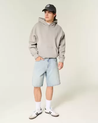 Pantaloncini larghi in denim con grafica a stella