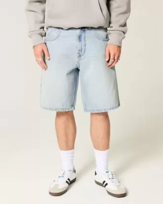 Pantaloncini larghi in denim con grafica a stella
