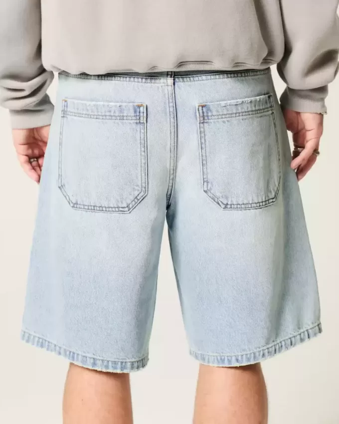 Pantaloncini larghi in denim con grafica a stella